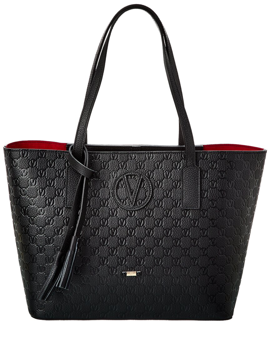 Valentino By Mario Valentino Soho Medallion Leather Tote In Black