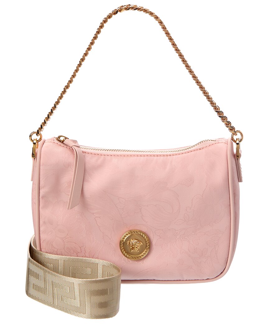 Supplied Fashion Pink Hobo Medusa Logo Floral Shoulder Bag - Image 3