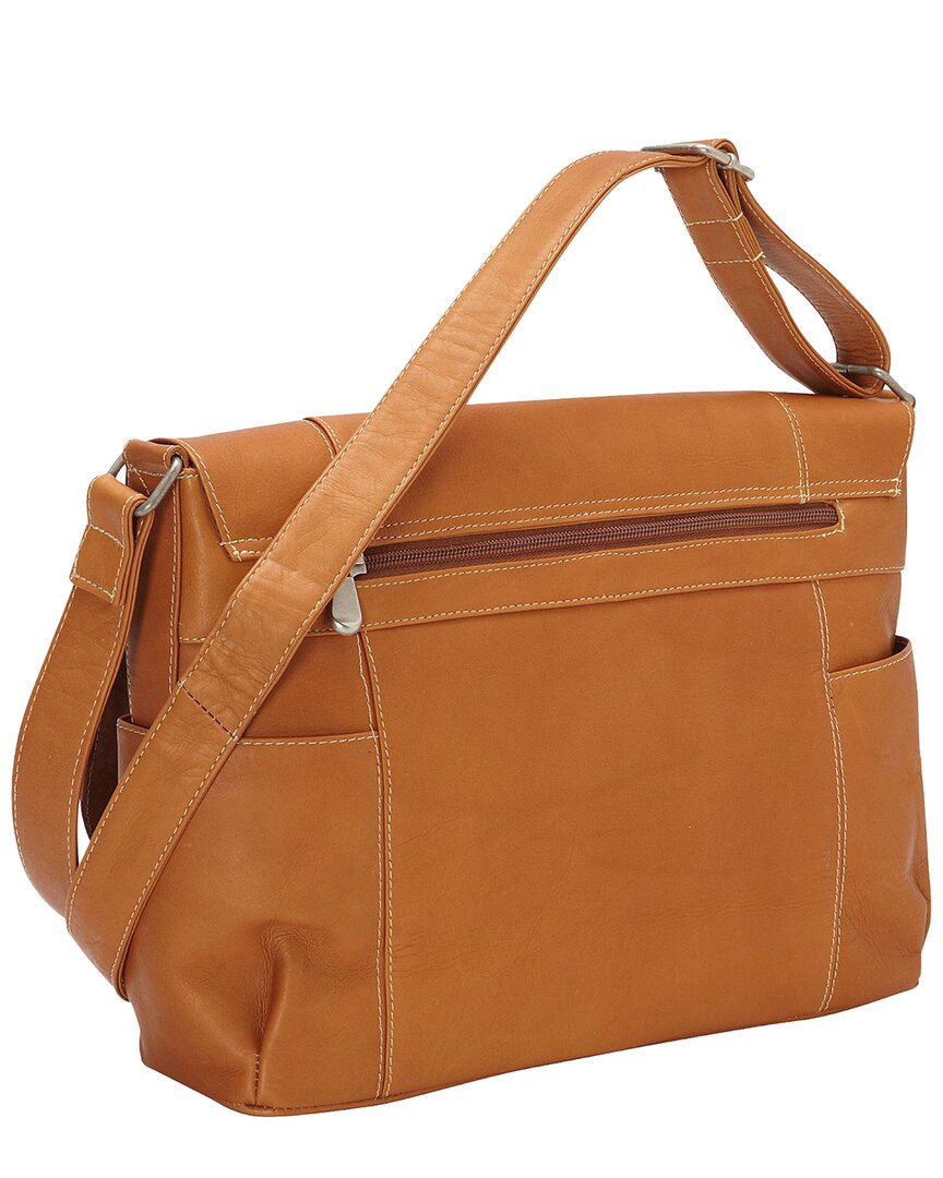 Le Donne Flap Over Leather Shoulder Bag In Brown
