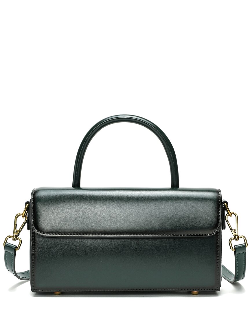 Tiffany & Fred Paris Smooth & Polished Leather Top Handle Shoulder Bag