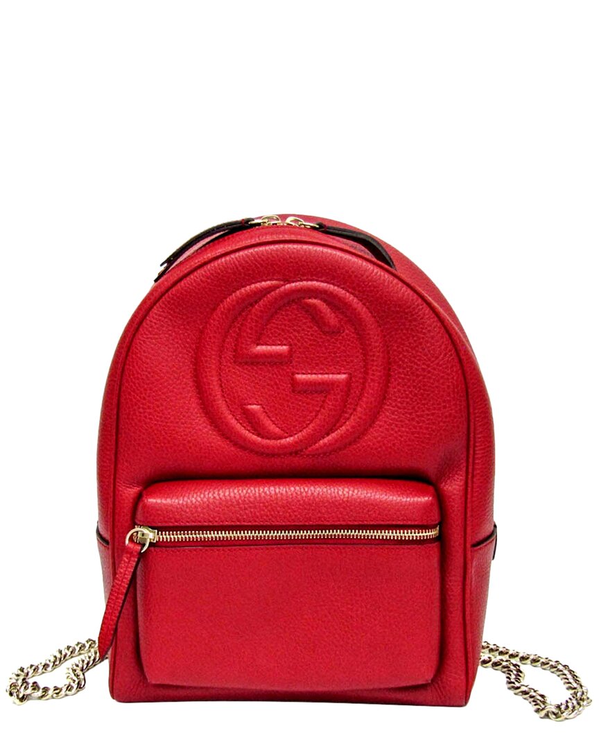 Gucci Red Leather Soho (authentic )