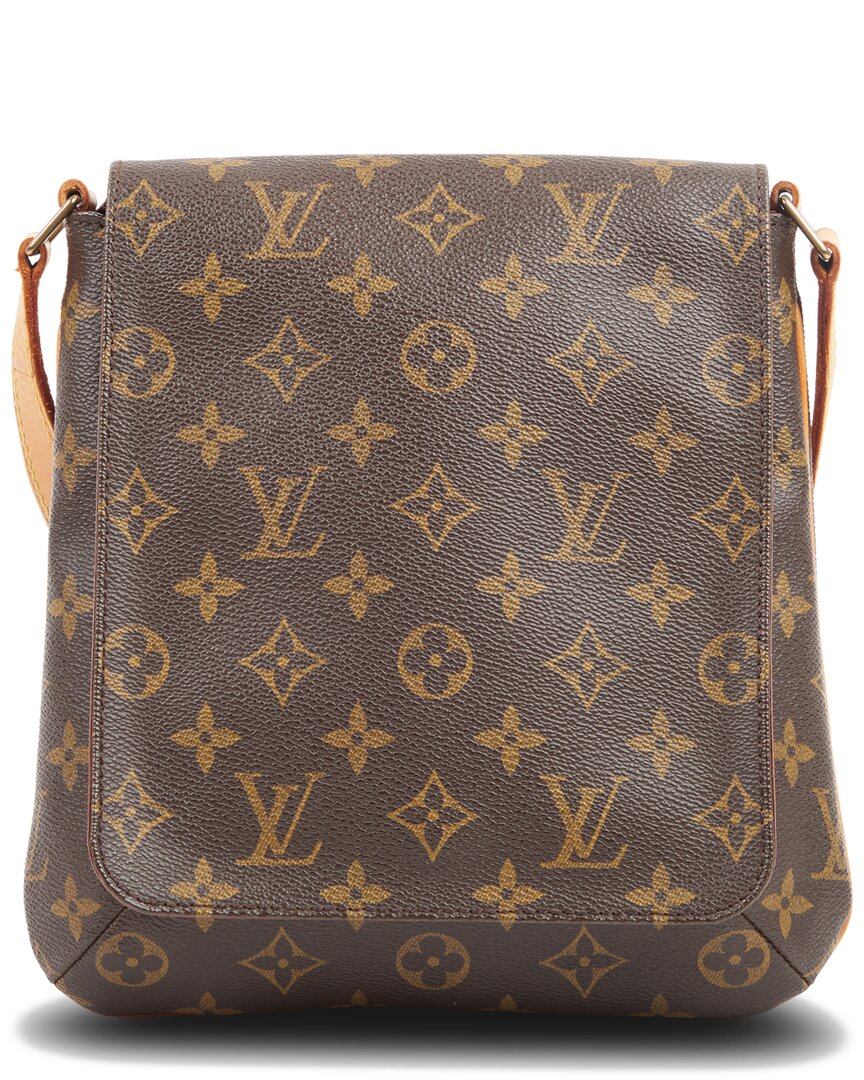 Pre-owned Louis Vuitton Brown Monogram Coated Canvas Musette Salsa Long Strap (authentic Pre-loved)