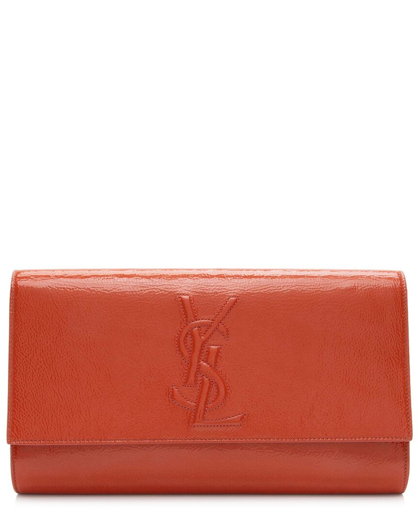 Saint Laurent Patent Leather Monogram Kate Clutch (authentic Pre-loved)