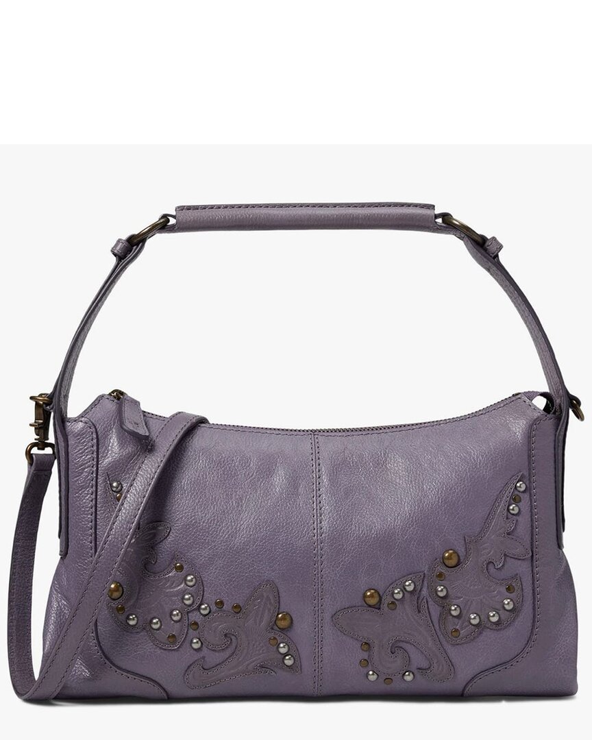 Shop Frye Montana Leather Shoulder Bag In Purple