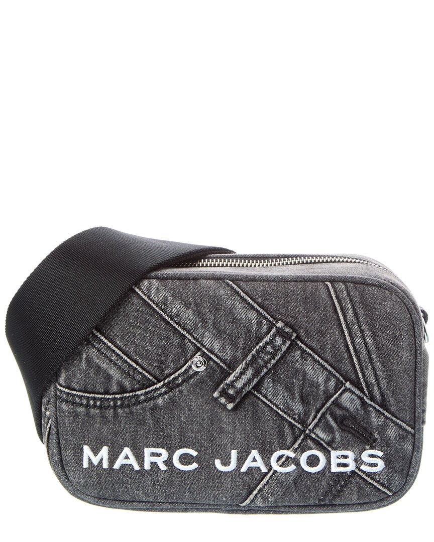 Marc Jacobs Pieced Denim Bold Flash Camera Bag In Black