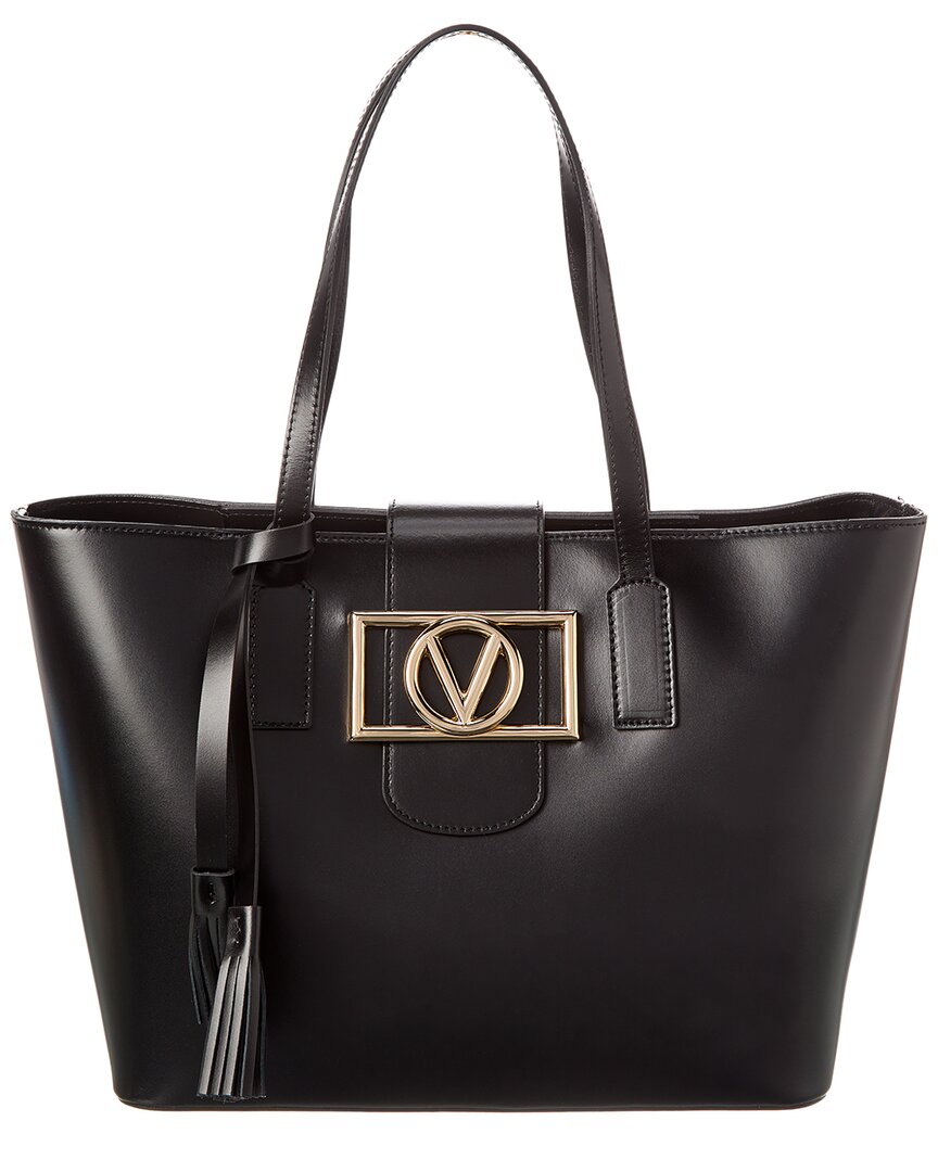Shop Valentino By Mario Valentino Marion Leather Tote In Black