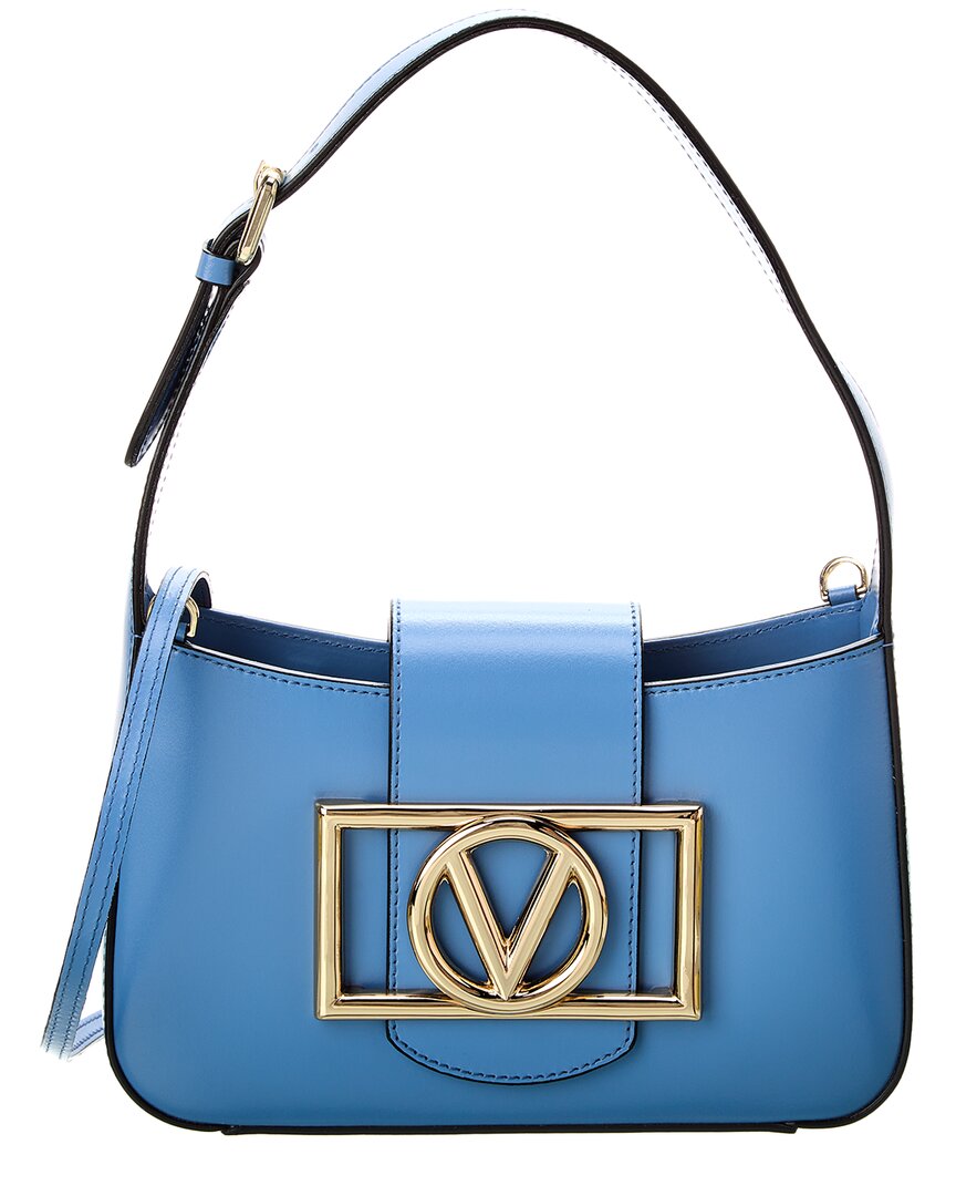 Shop Valentino By Mario Valentino Kai Leather Crossbody In Blue