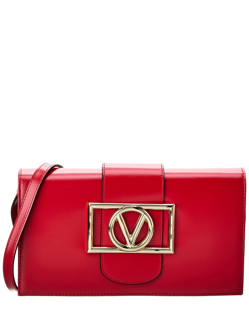 Shop Valentino By Mario Valentino Candy Leather Clutch In Red