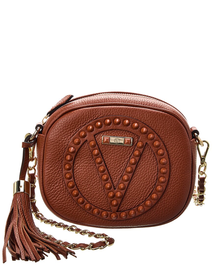 Shop Valentino By Mario Valentino Nina Rock Leather Crossbody In Brown