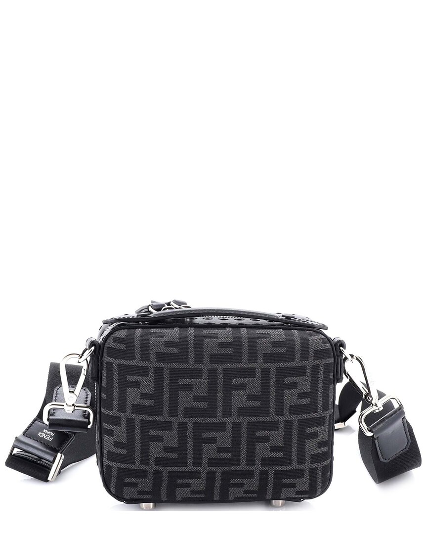 Fendi Black Zucca Canvas Suitcase Crossbody Mini (authentic Pre-loved)