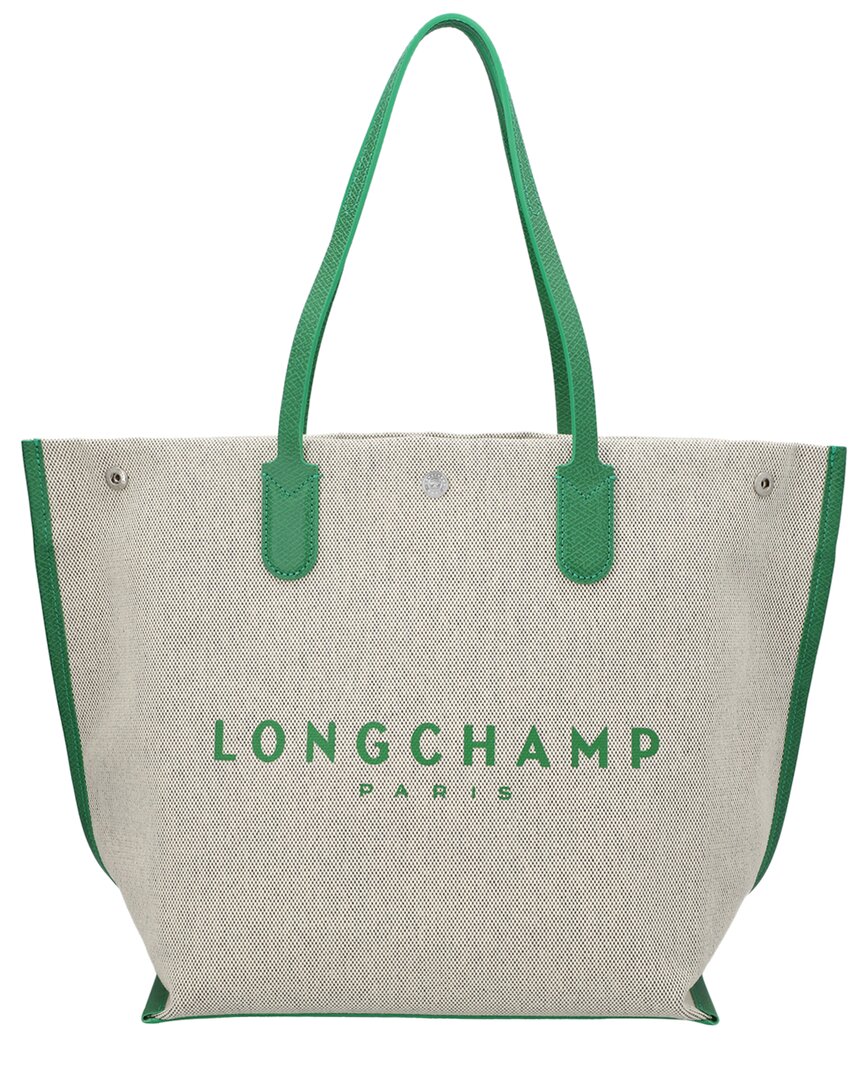 Shop Longchamp Essential Large Canvas Tote In Beige