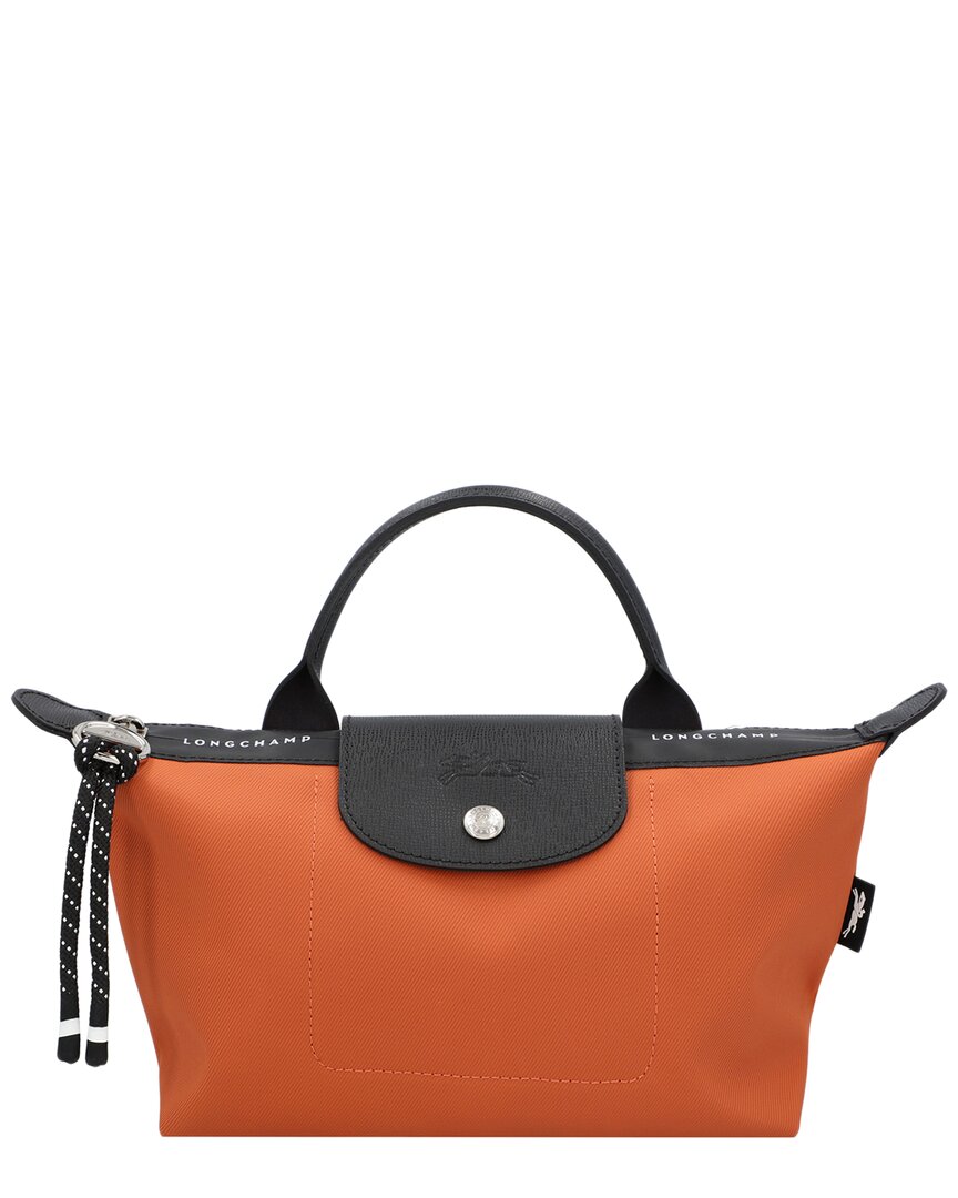 Shop Longchamp Le Pliage Energy Xs Canvas & Leather Handbag In Orange