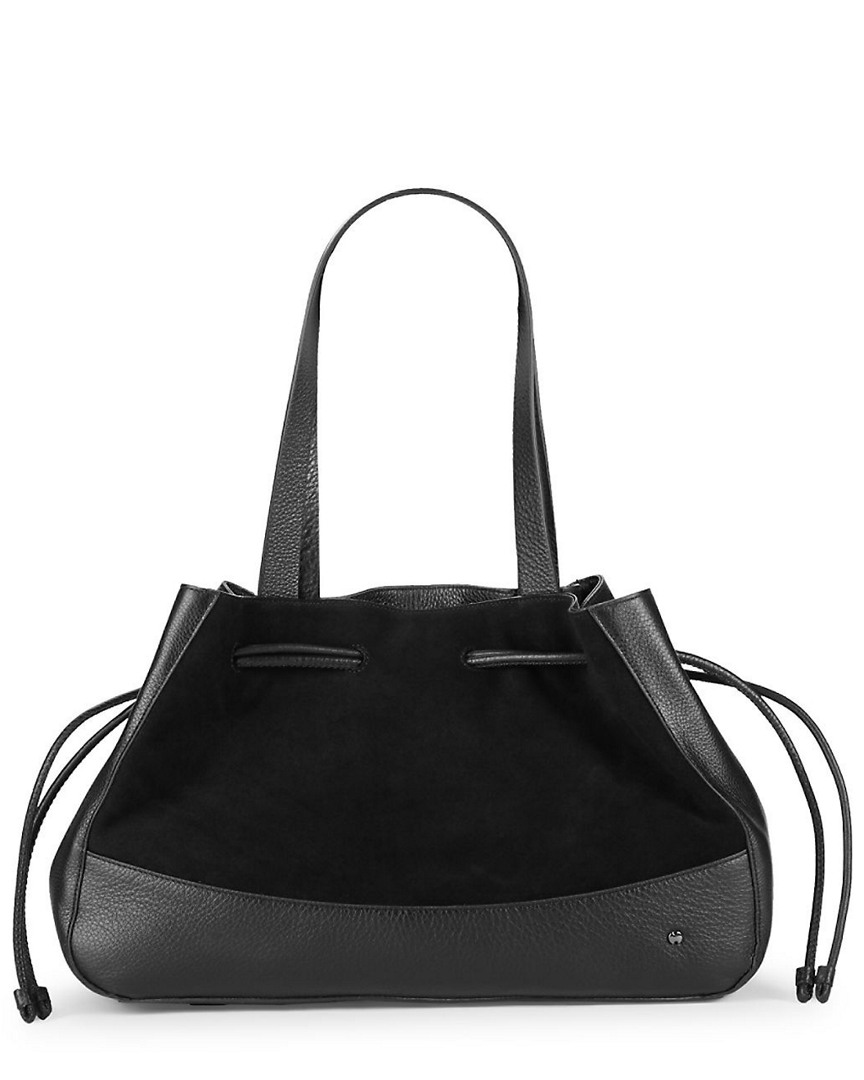 Halston Heritage Classic Leather Shoulder Bag In Black