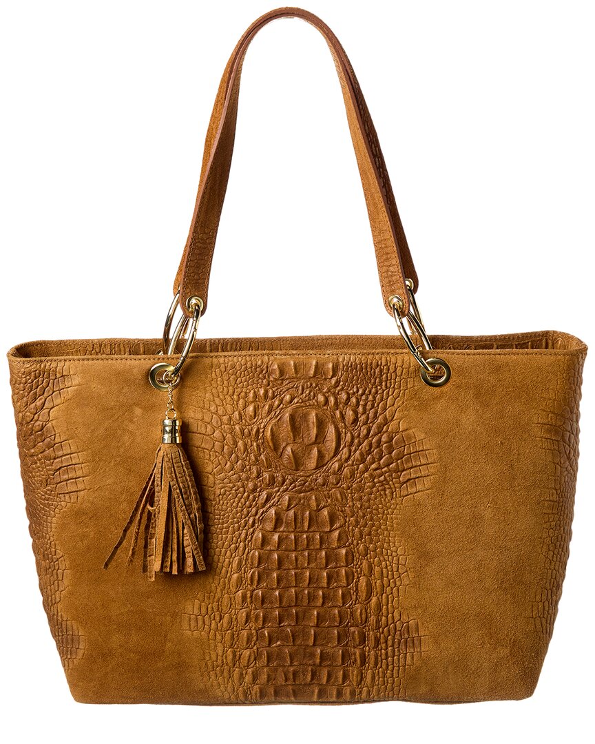 Shop Italian Leather Shoulder Bag In Brown