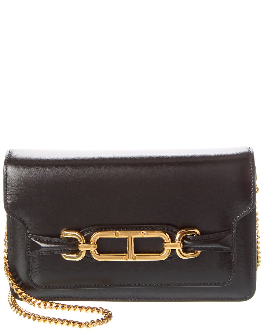 Shop Tom Ford Whitney Small Leather Shoulder Bag In Black