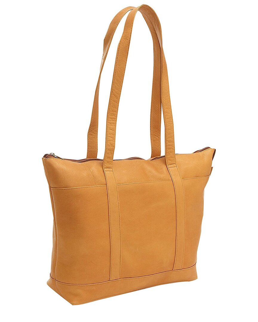 Shop Le Donne Medium Pocket Leather Tote In Brown