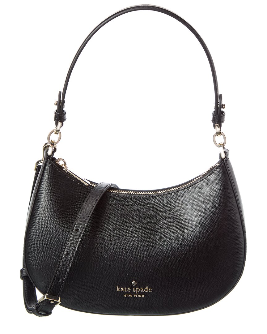 Kate Spade New York Staci Saffiano Leather Crossbody In Black