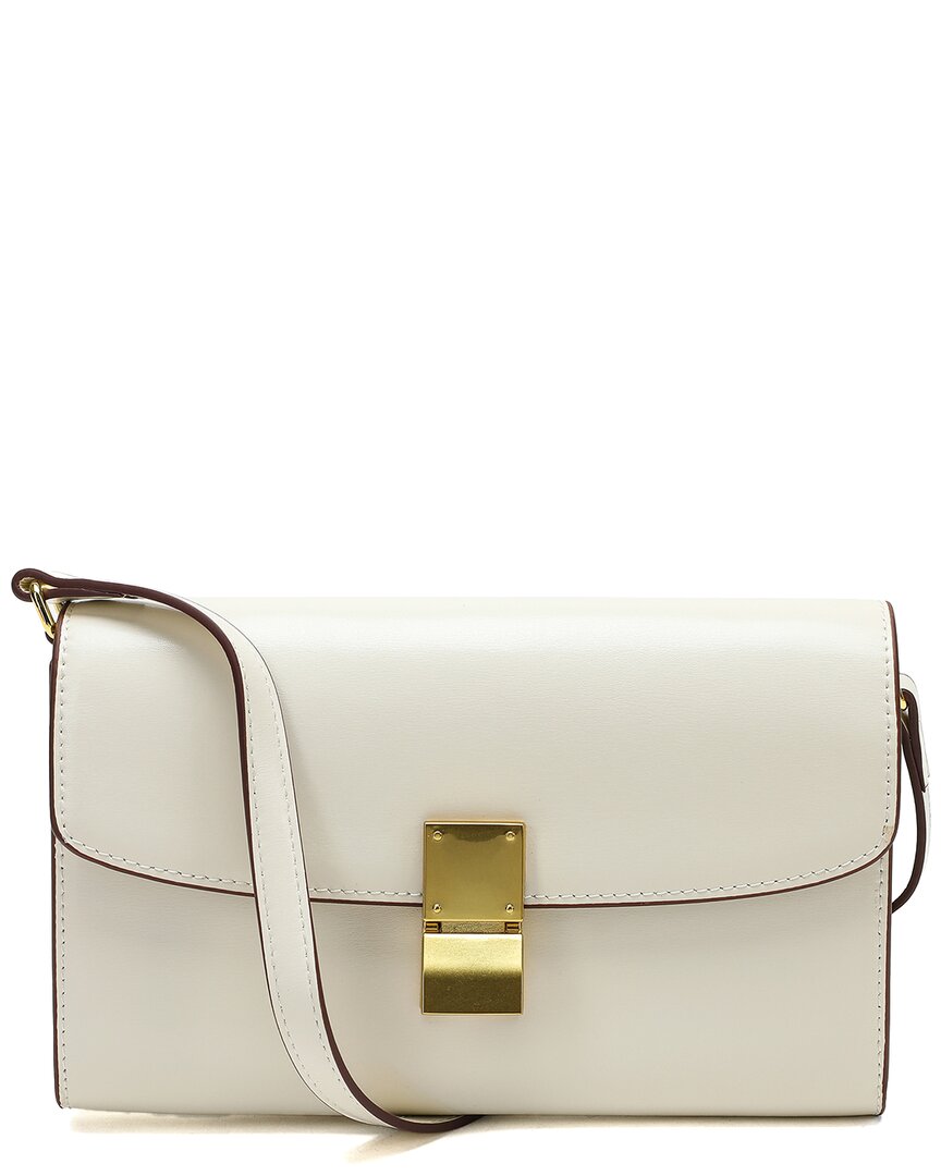 Shop Tiffany & Fred Paris Smooth Leather Clutch In White