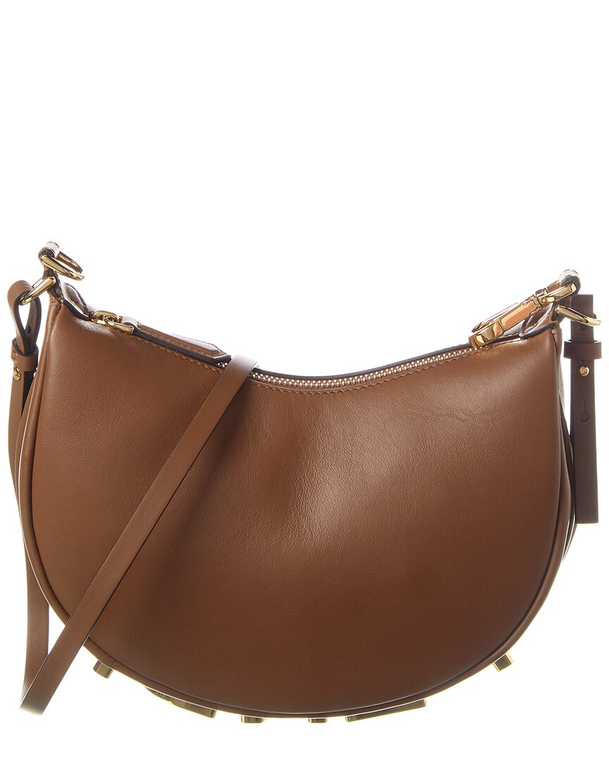 Fendi Mini Graphy Shoulder Bag In Brown