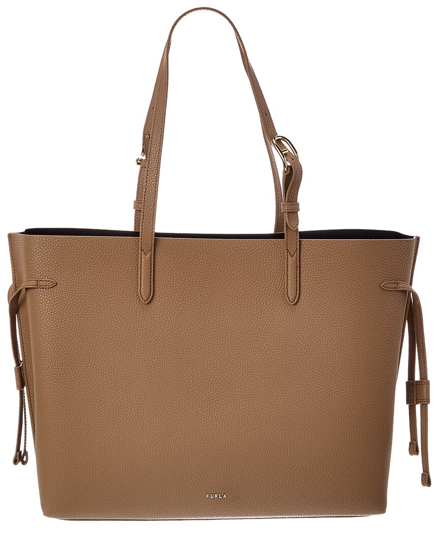 Furla Gold Ava Leather Tote