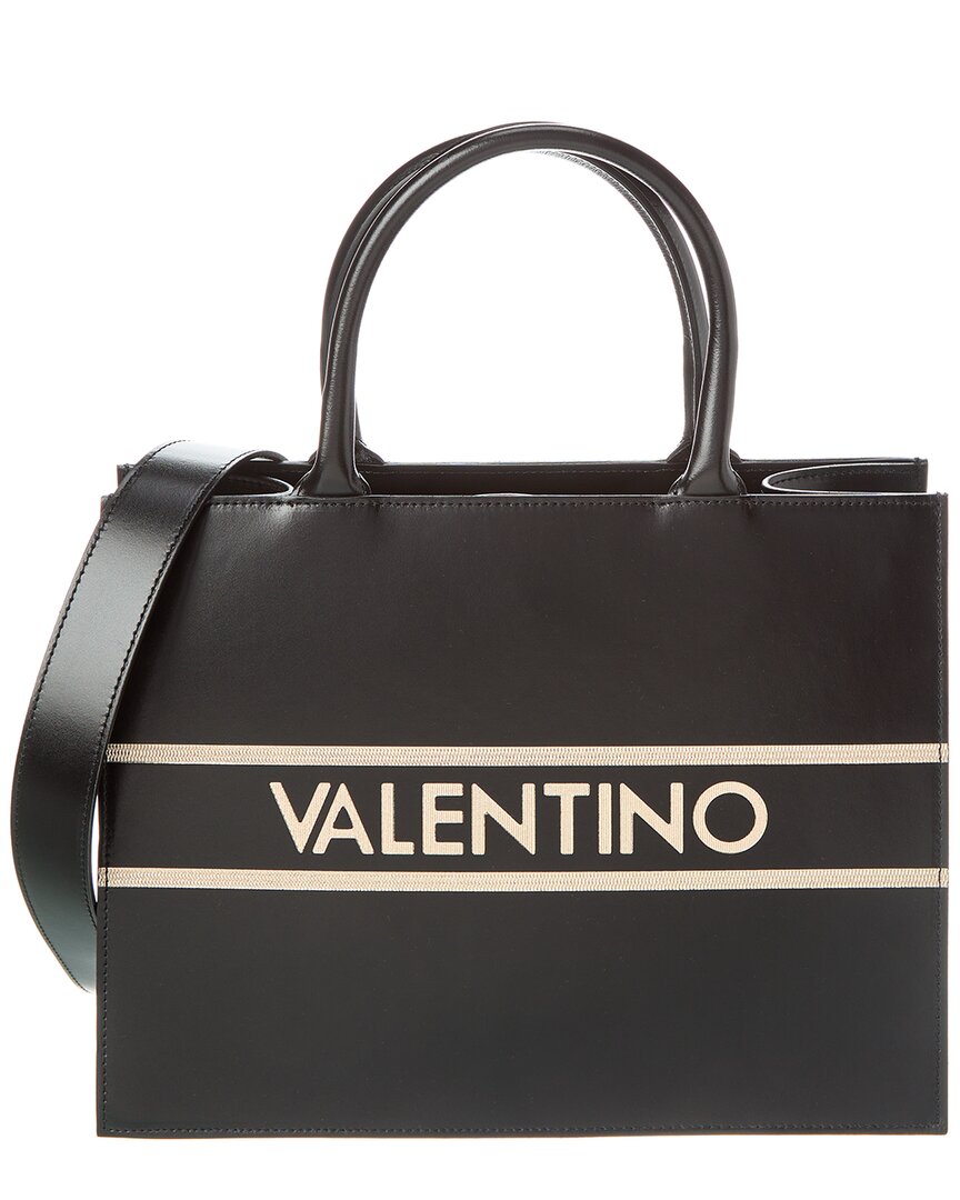 Valentino By Mario Valentino Victoria Lavoro Leather Tote In Black