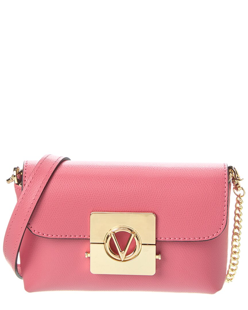 Shop Valentino By Mario Valentino Lilou Leather Crossbody In Pink