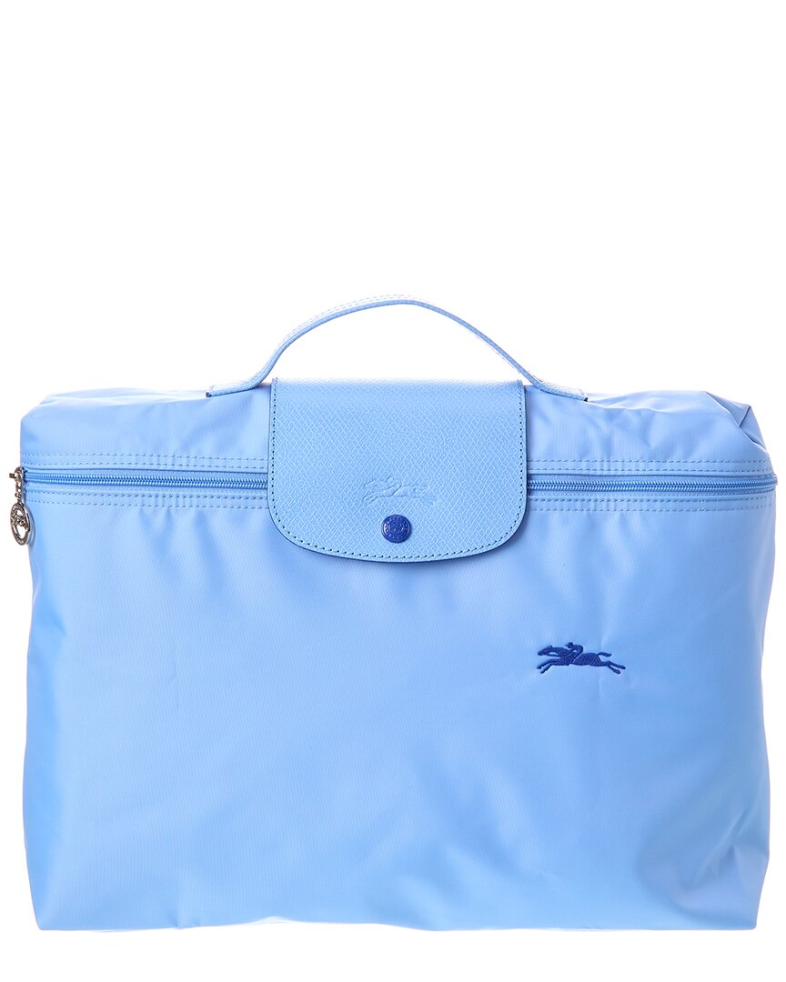 Longchamp Le Pliage Nylon Laptop Bag In Blue