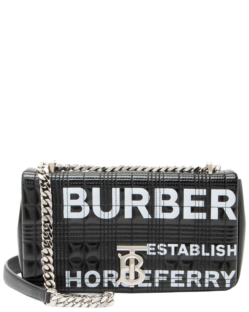 Burberry Black Quilted Leather Horseferry Tb Shoulder Bag (authentic Pre-  Loved)