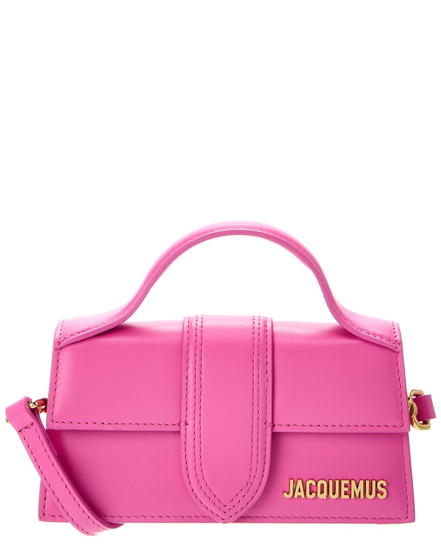 Shop Jacquemus Le Grand Bambino Leather Shoulder Bag In Pink