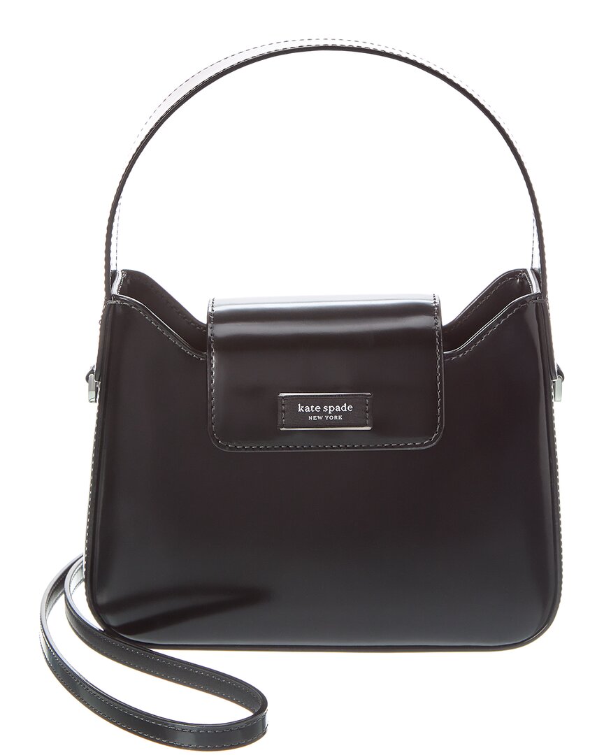 Kate Spade New York Sam Icon Mini Leather Hobo Bag In Black