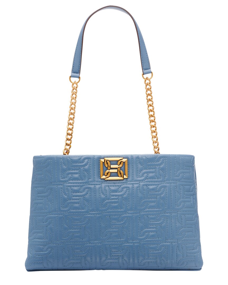 Dkny Delanie Leather Tote In Blue