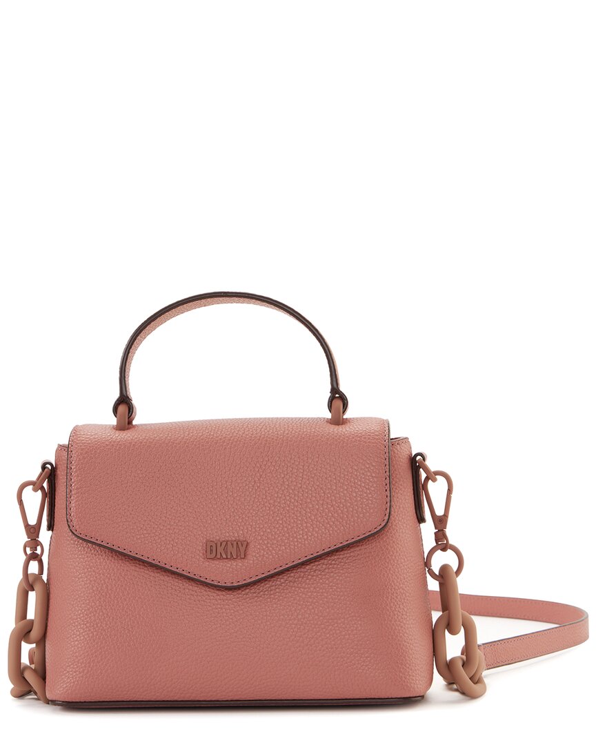 Dkny Frankie Leather Crossbody In Burgundy