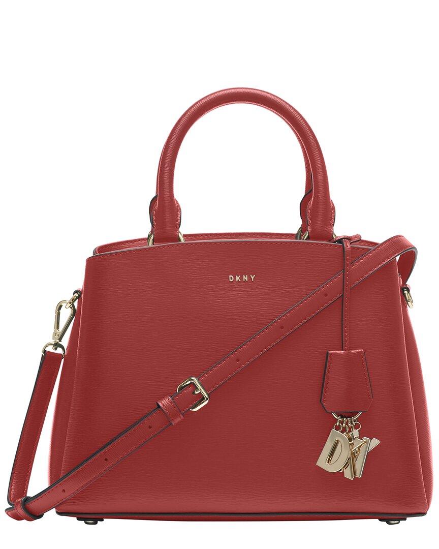 Dkny Paige Medium Leather Satchel In Brown