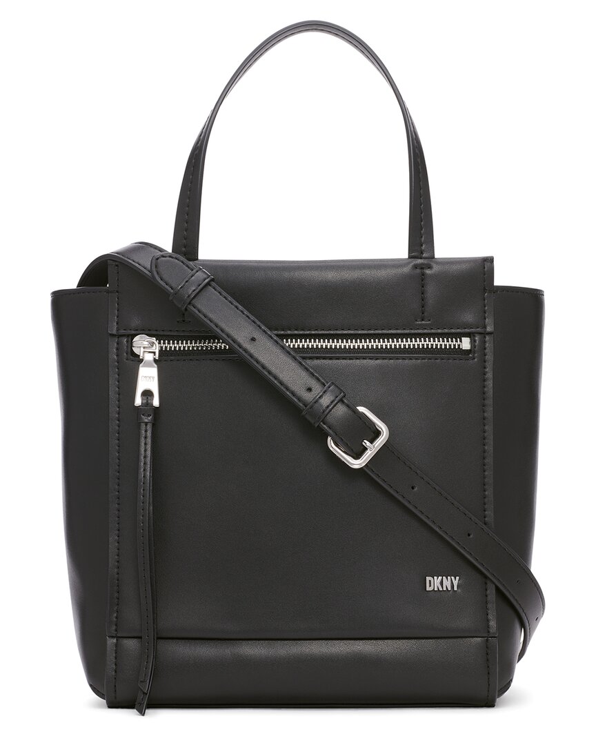 Dkny Pax Ns Leather Tote In Black