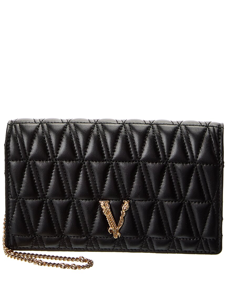 Versace Virtus Shoulder Bag In Black