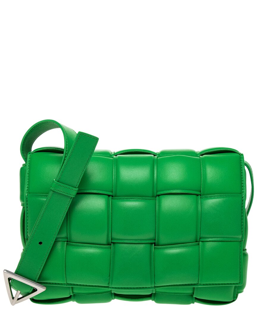 Bottega Veneta The Cassette Padded Leather Crossbody Bag In Green