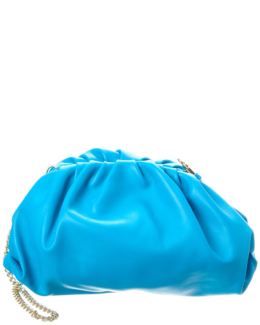 Persaman New York #1021 Leather Clutch In Blue