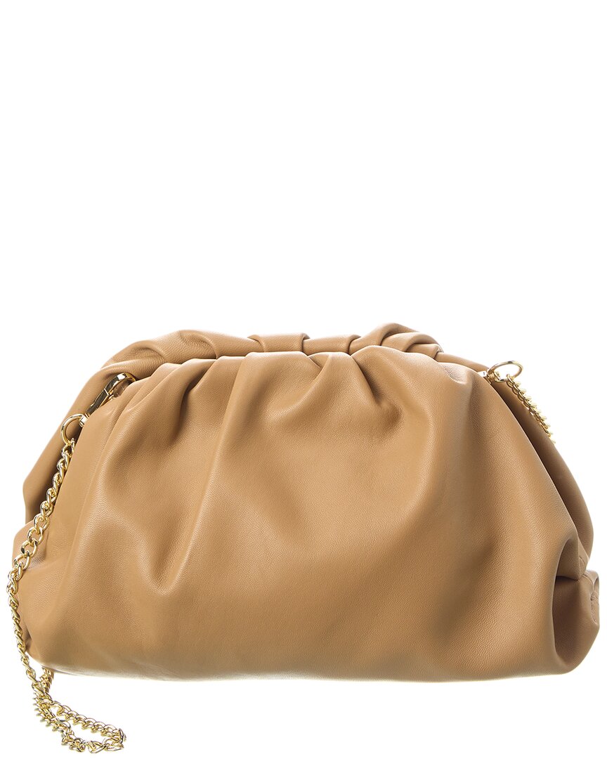 Persaman New York #1021 Leather Clutch In Brown