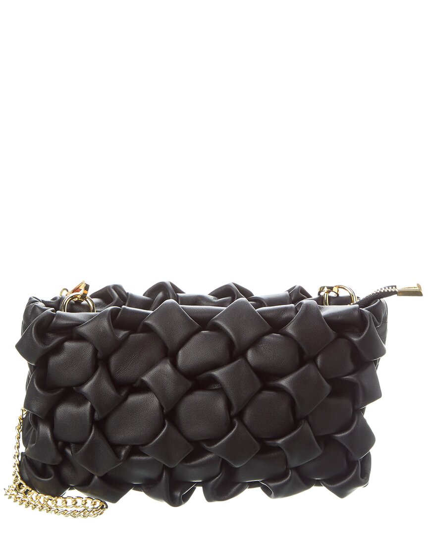 Shop Persaman New York Lucille Leather Clutch In Black