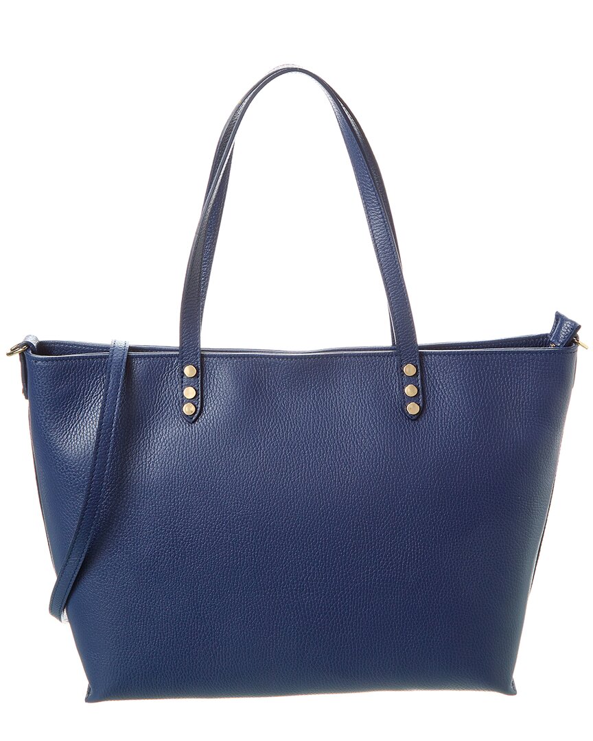 Persaman New York Reese56 Leather Tote In Blue