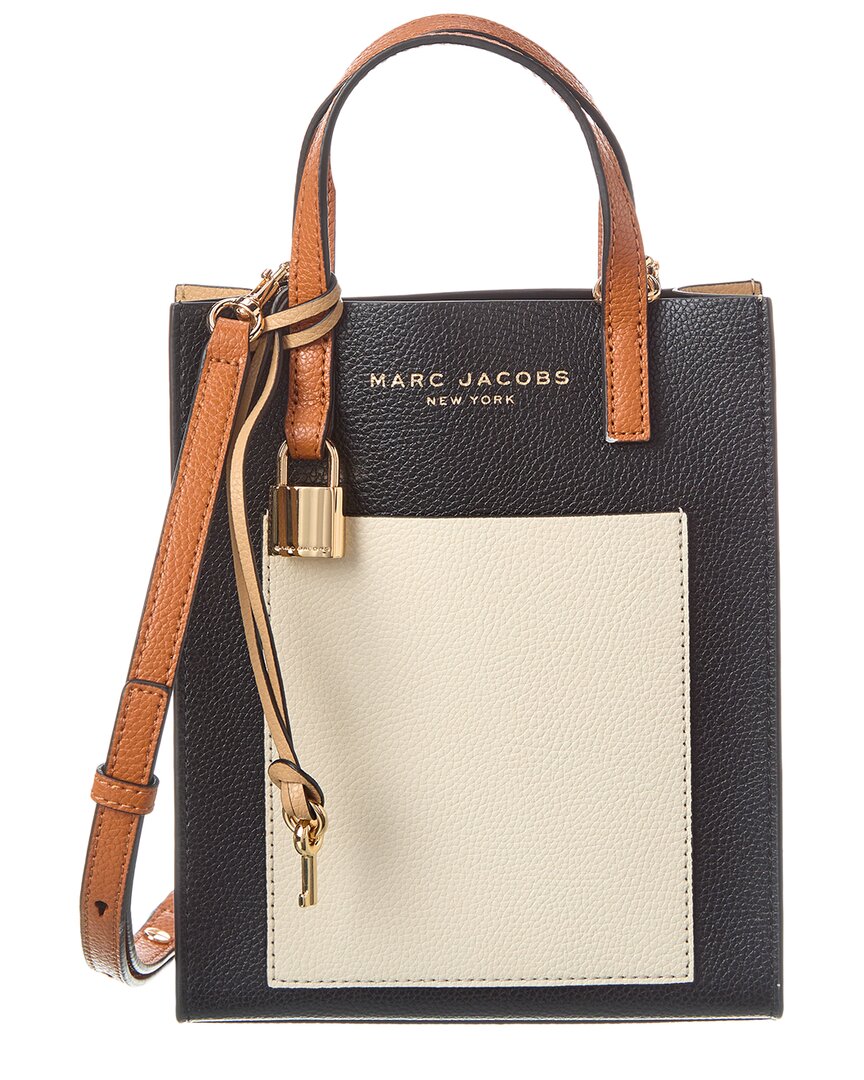 Marc Jacobs Micro N/s Leather Tote In Brown