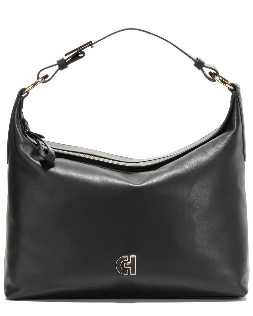Cole Haan Kamila Leather Hobo Bag In Black