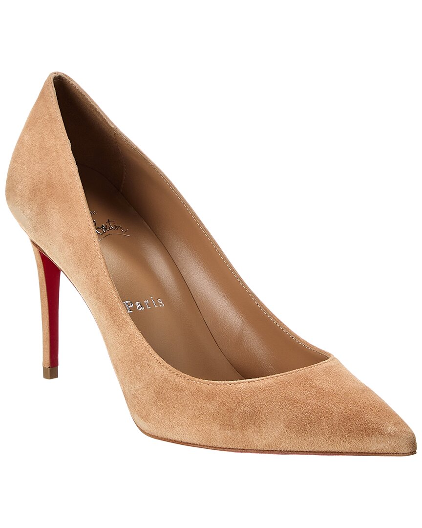 Christian Louboutin Kate 85 Suede Pump In Brown