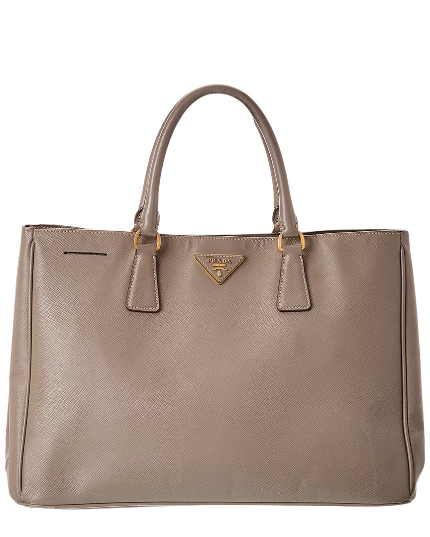 Prada Gray Saffiano Leather Galleria Tote (authent
