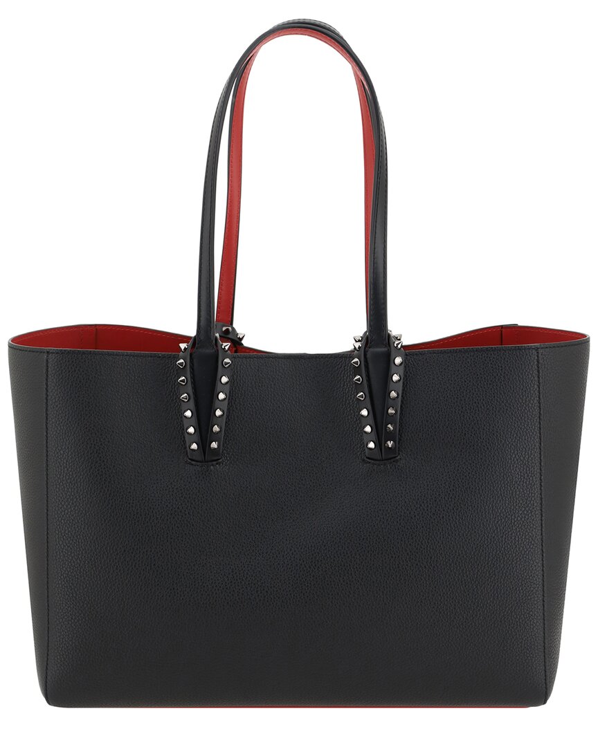 Shop Christian Louboutin Cabata Small Leather Tote In Black