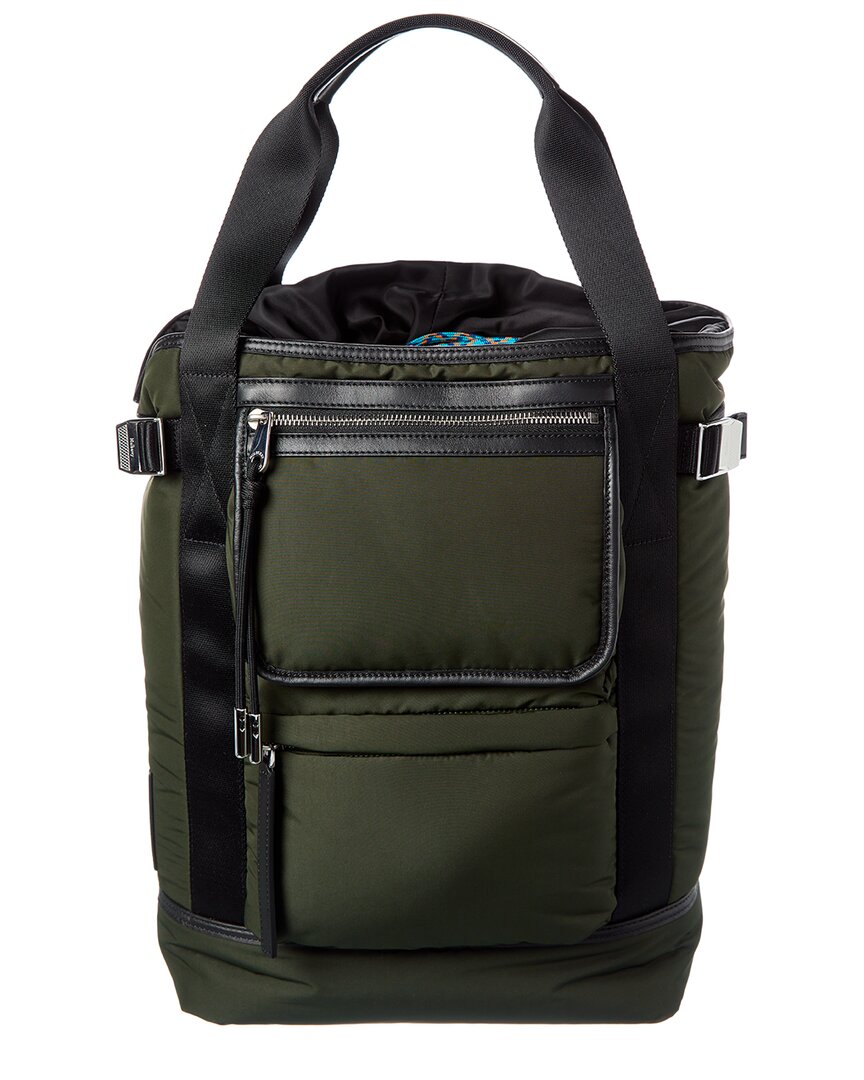Mulberry Nylon & Leather Tote In Green