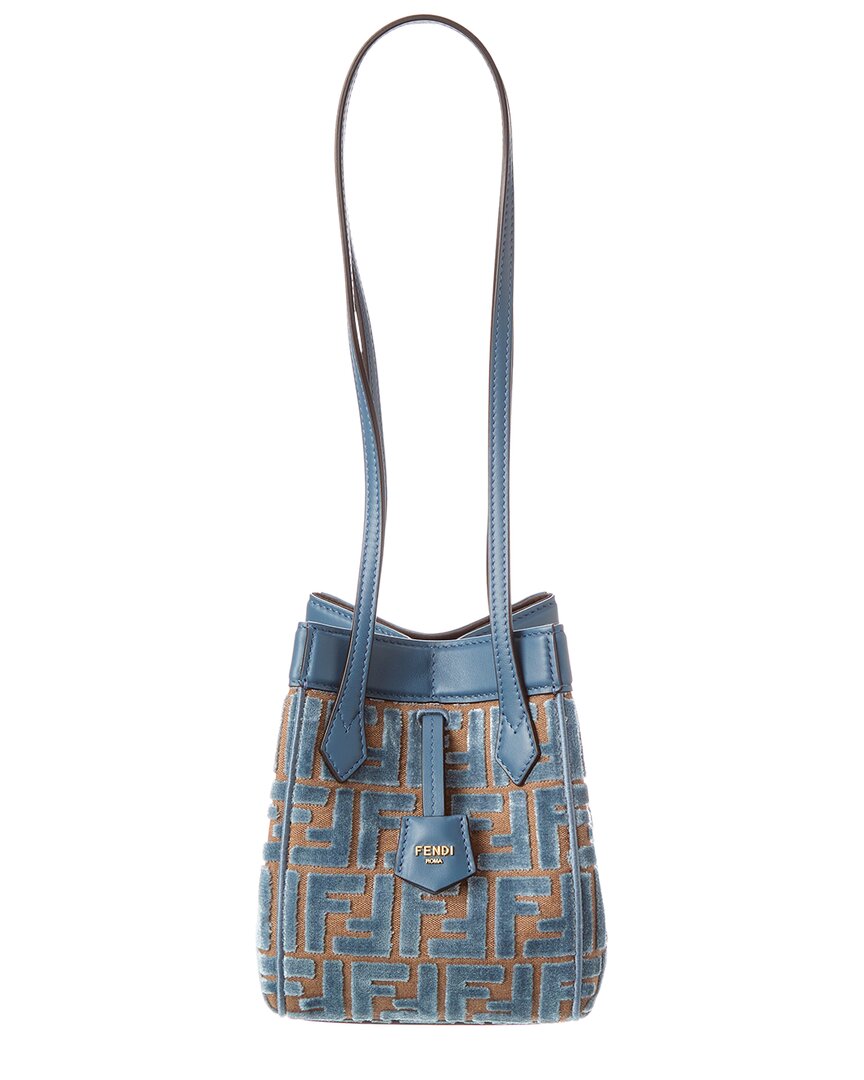 Fendi Women Embroidered Fabric Mini Origami Shoulder Bag
