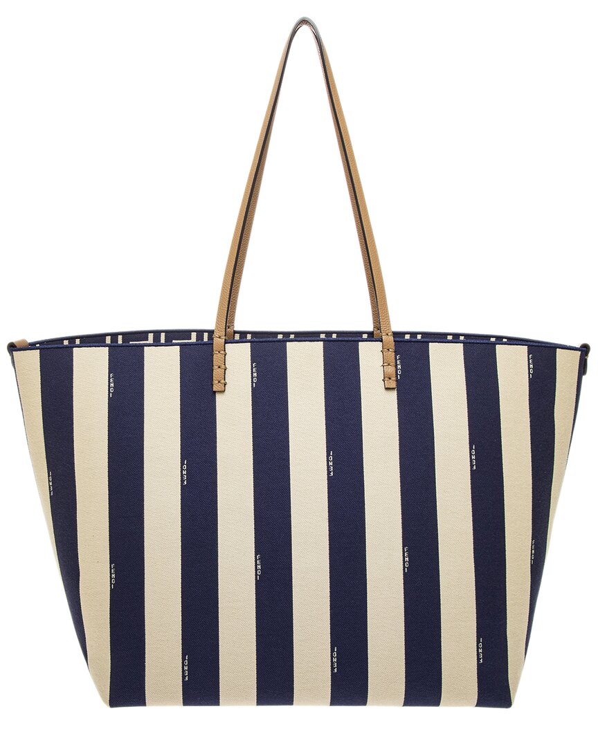 Fendi Woman Roll Large Woman Blue Shoulder Bags