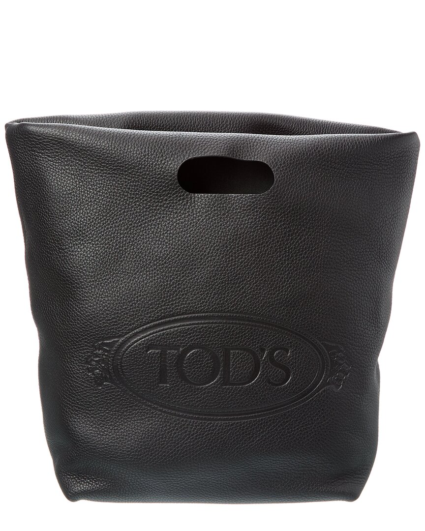 Tod's Logo Media Leather Tote