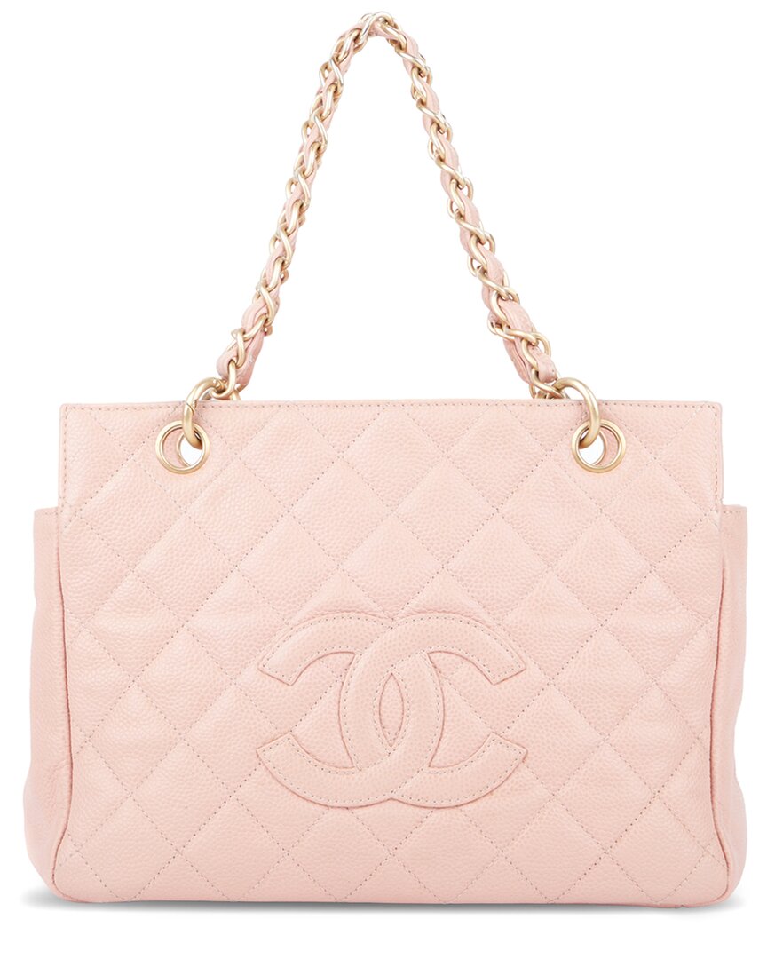 Pre-owned Chanel Pink Caviar Leather Petit Timeless Tote (authentic Pre-loved)